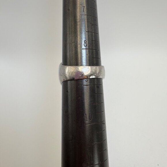 VTG Sterling Silver 925 Black Onyx Tapered Band Statement RIng Size 8.75 - Picture 9 of 10